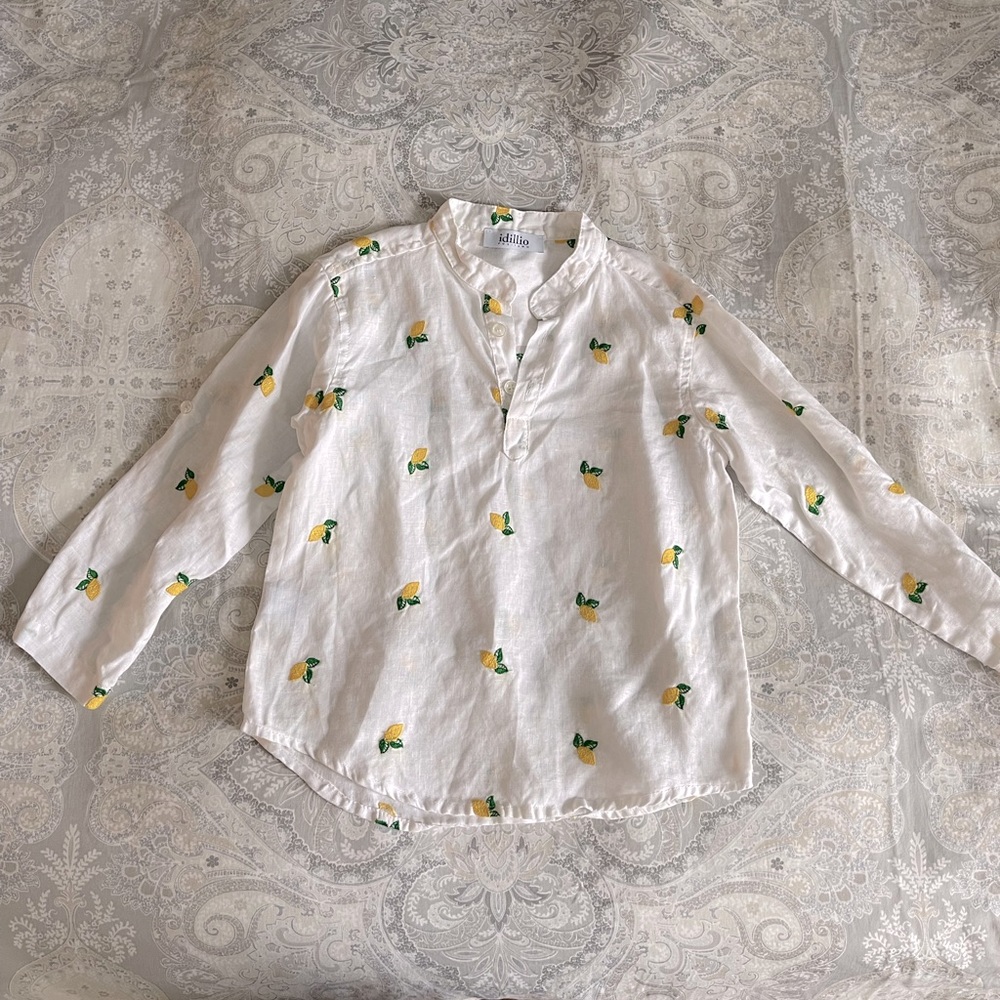 Positano Italian cotton lemon shirt toddler